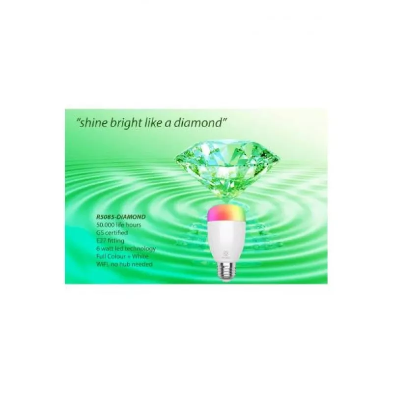 Protinga lemputė WOOX R5085-DIAMOND 6 W balta Wi-Fi