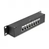 DeLOCK 10 colių jungiamasis pataisų skydelis 8 prievadų Cat.6 RJ45 juodas 1U