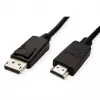 Laidas ROLINE 11445780 1 m DisplayPort į HDMI juodas