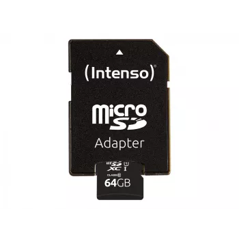 Intenso Performance microSDXC UHS-I atminties kortelė 64GB + SD adapteris