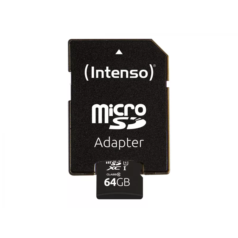 Intenso Performance microSDXC UHS-I atminties kortelė 64GB + SD adapteris