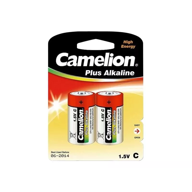 Vienkartinė baterija Camelion LR14-BP2, C dydžio, šarminė, 1,5 V, 2 vnt.