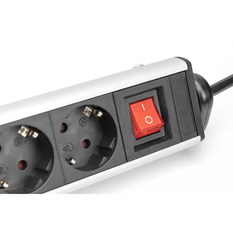Digitus 6-ių lizdų biuro maitinimo juosta su 3 USB prievadais, 1,5 m laidas