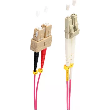 shiverpeaks BS77940/4 šviesolaidinis kabelis 10 m, OM4, LC – SC, 50 µm, pilnas dupleksas, violetinis