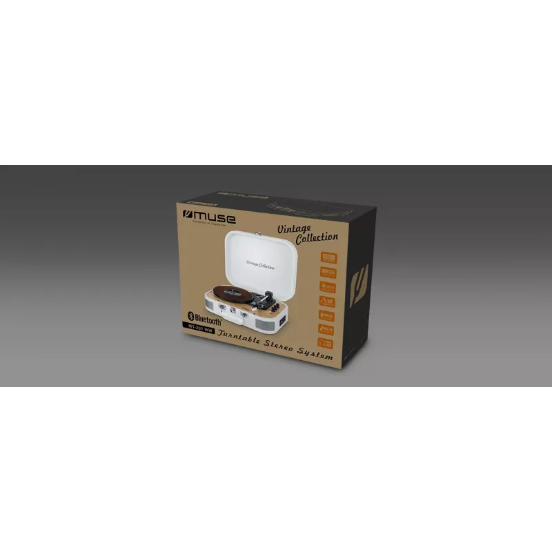 Muse MT-201WW Vinilinis grotuvas su stereo sistema, USB ir AUX