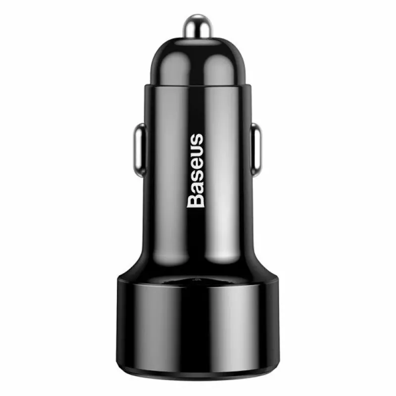 Automobilinis USB greitasis įkroviklis Baseus CCMLC20A-01 – išmaniesiems telefonams, įėjimas 12–24 V, išėjimas iki 20 V, juodas
