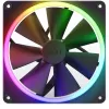 Korpuso ventiliatorius NZXT F140 RGB 14 cm juodas, 500–1800 RPM, Fluid Dynamic Bearing, 4-pin, 18 LED