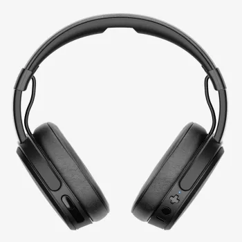 Ausinės Skullcandy Crusher Wireless juodos, binauralinės uždaro tipo, Bluetooth ir 3.5 mm, sulankstomos, 40 h baterija