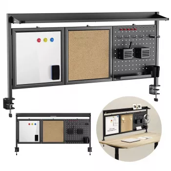 Ergo Office ER-300 B darbo stalo skirtukas / organizatorius, 1295 x 242 x 726 mm, plienas, didž. apkrova 10 kg, juodos spalvos