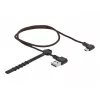 USB kabelis DeLOCK EASY-USB 2.0 Type-A į Micro-B kištukas 0,5 m juodas