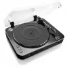 Pavarų diržu varomas vinilo grotuvas Lenco LBT-120BK juodas pusiau automatinis