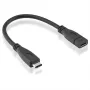 Roline USB-C ilginimo laidas, USB-C (kištukas) į USB-C (lizdas), USB 3.1, 15 cm, juodas