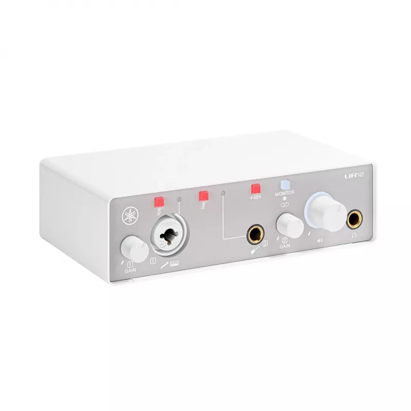 Garso sąsaja YAMAHA UR12MK3 White - kompaktiška 2 įėjimų / 2 išėjimų USB sąsaja