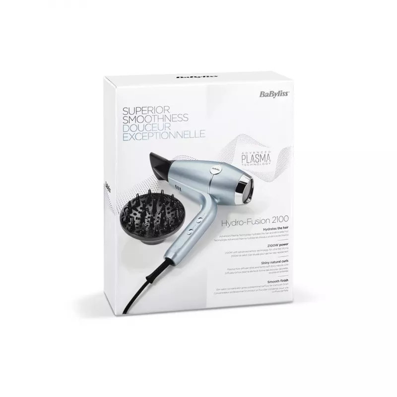 Plaukų džiovintuvas BABYLISS D773DE 2100 W, joninis, 3 šilumos / 2 greičio, šalto oro pūtimas, 2 antgaliai, metalinis