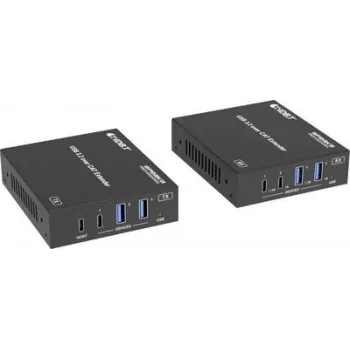 SpeaKa Professional SP-USBE-820 7+1 prievadų KVM praplėtimo įrenginys, valdomas per kompiuterį, juodas (SP-13472864)