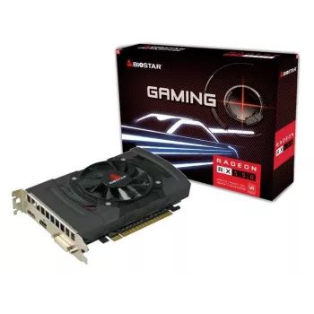Vaizdo plokštė BIOSTAR Radeon RX 550 4 GB GDDR5, 1100 MHz GPU, 6000 MHz atmintis, 128 bit, PCIe 3.0, vienas ventiliatorius