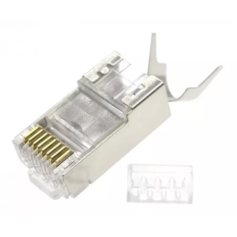 RJ45 jungtys GEMBIRD CAT7 8P8C auksuotos 15µm FTP/SFTP pakuotė 50 vnt.