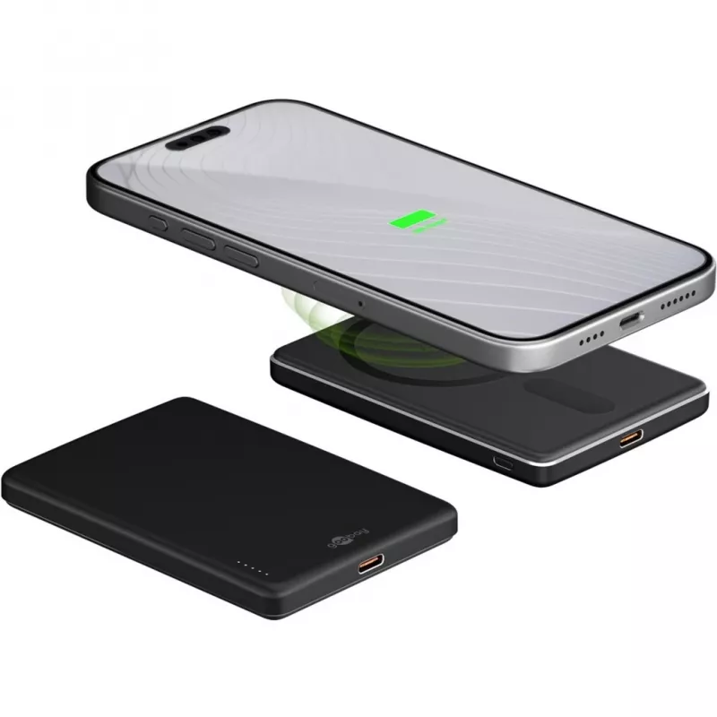 Goobay Magnetic Wireless Power Bank 70182 5000 mAh USB-C Juoda