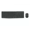 Belaidis klaviatūros ir pelės rinkinys Logitech MK235, pilno dydžio, pilka