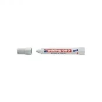 Pramoninis markeris Edding E-950 White Fine Tip — 1 vnt., smulkus antgalis žymėjimui ant metalo, plastiko ir dengtų paviršių