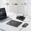 Maitinimo blokas MACLEAN MCE393 B – 4 kištukiniai lizdai, 3×USB, 110–240 V, 2500 W, 3 m laidas, juodas