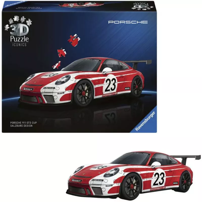 3D dėlionė Ravensburger Porsche 911 „Salzburg Edition“ – modelio rinkinys kolekcijai (Ravensburger 12008038)