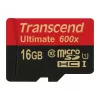 Transcend microSDHC MLC 16GB Class 10 UHS-I 600x + SD adapteris
