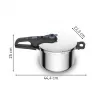 Slėginė viryklė Tefal SECURE TRENDY 6 L su nerūdijančio plieno garinimo krepšeliu, indukcijai tinkama