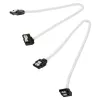 Corsair CC-8900279 Premium SATA kabelis su apvalkalu, kampuotas, 30 cm, baltas, 2 vnt. rinkinys
