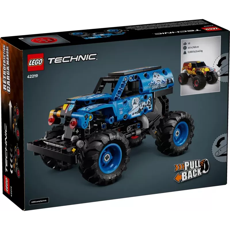 LEGO Technic 42219 Monster Jam Grave Digger Ugnis ir Ledas