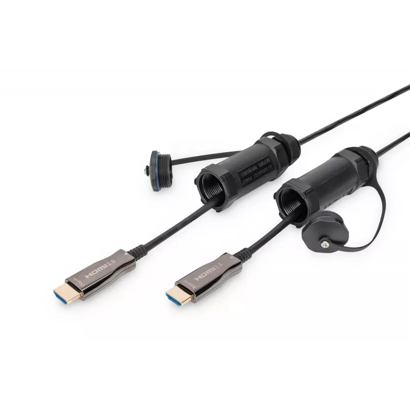 Digitus 4K HDMI AOC Šarvuotas jungiamasis kabelis 10m 2.0 14,4 Gbit/s