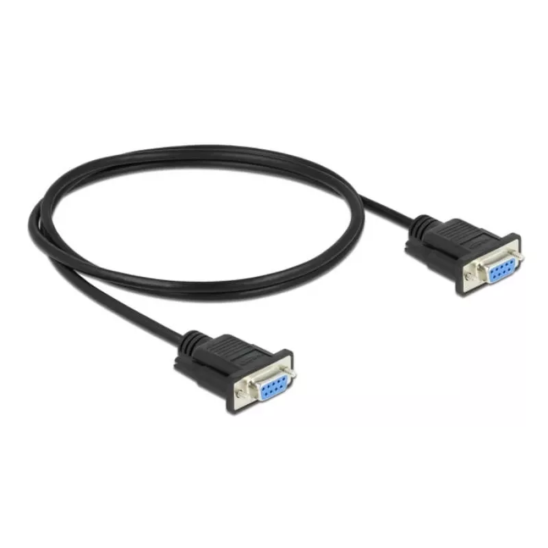 Serijinis kabelis DeLOCK 86608 Juodas 1m RS-232 Sub-D9