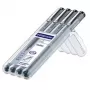 Finelineris Staedtler pigment liner 308 juodas 4 vnt.