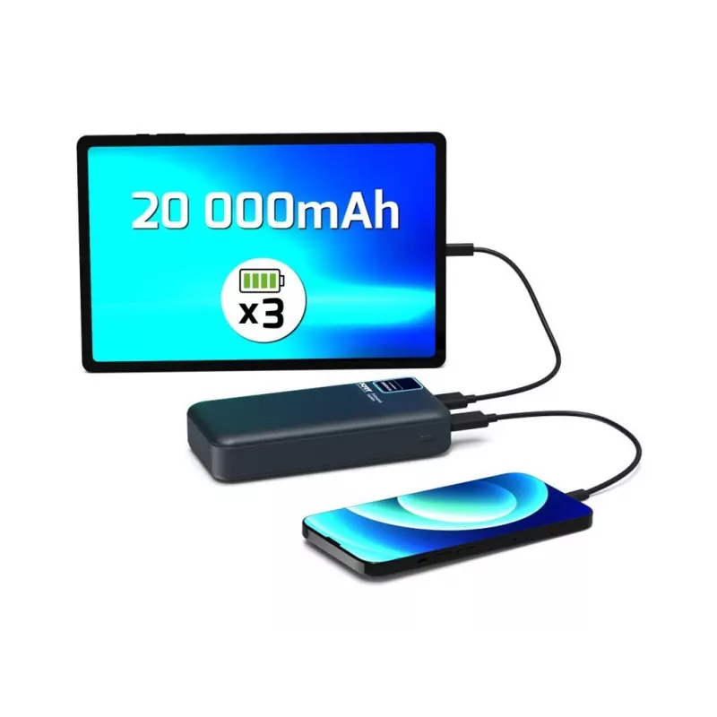 Nešiojamas maitinimo blokas Port Designs 907002 20000 mAh Greitas įkrovimas