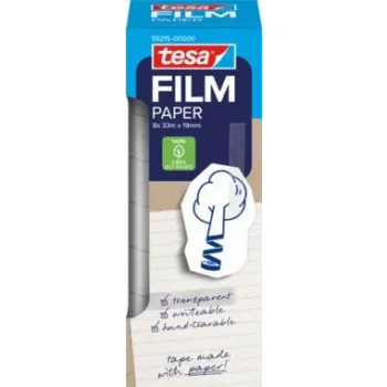 Tesa film popierinė lipni juosta 33m 19mm 8 ritinėlių bokštas (59215-00000-00)