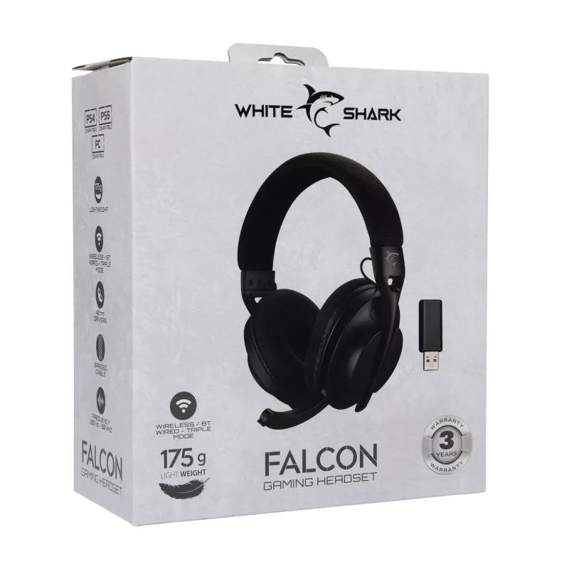 Ausinės White Shark WGH-2441 Falcon Black