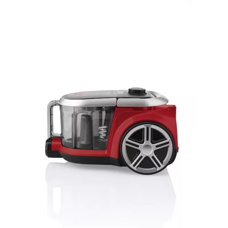 Siurblys ETA Stormy Turbo 351790000, be maišelio, 800 W, 2.2 L, juodas/raudonas