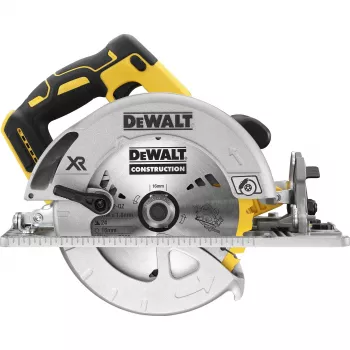 Diskinis pjūklas DeWALT DCS572NT — 18 V Li-Ion, bešepetėlis, 184 mm diskas, 58 mm gylis (90°), 57° nuožulnumas