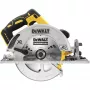 Diskinis pjūklas DeWALT DCS572NT — 18 V Li-Ion, bešepetėlis, 184 mm diskas, 58 mm gylis (90°), 57° nuožulnumas