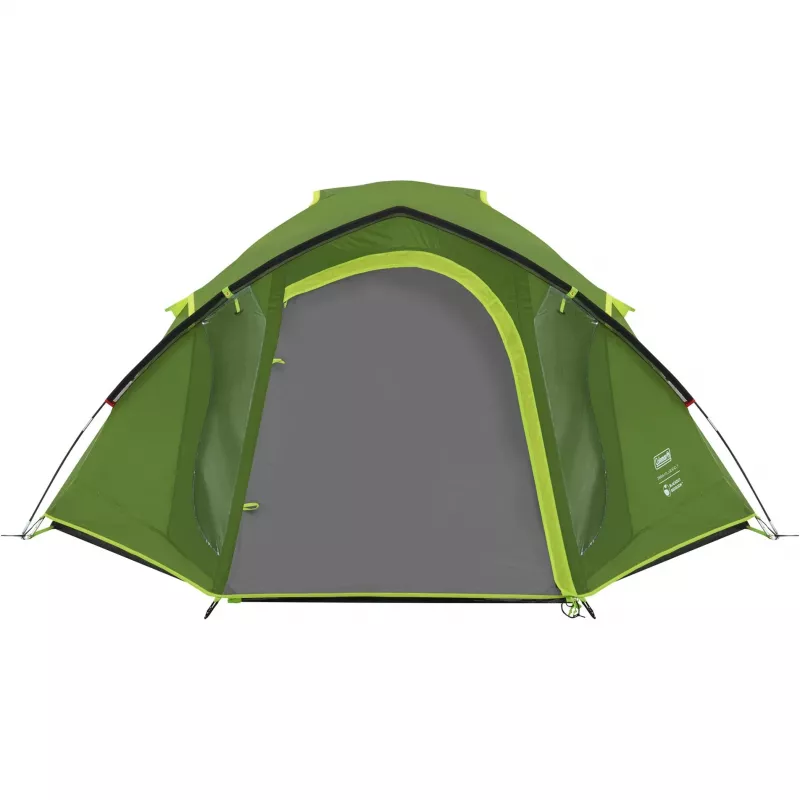 Coleman Dome Tent Darwin 4 Plus Blackout palapinė – 4 vietų tunelinė palapinė su prieangiu, tamsiai žalia/šviesiai žalia