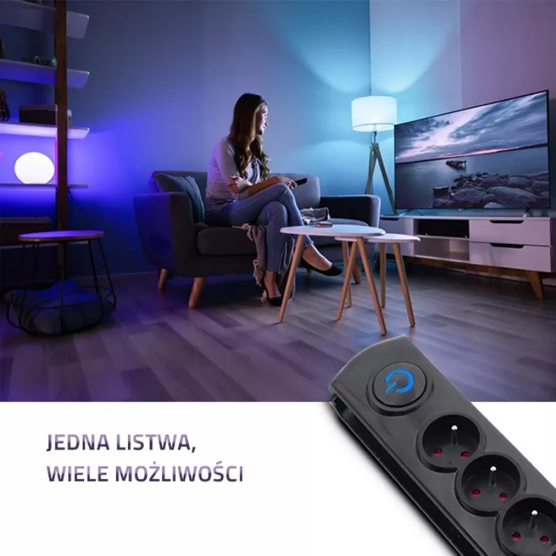 Apsauginis filtras Qoltec 50269 5 lizdų 230 V juodas