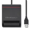 Kortelių skaitytuvas QOLTEC Smart chip ID card scanner USB, juodas, 84,5×65×16 mm, 63 g