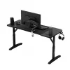 Gaming stalas huzaro Hero 3.6 – stačiakampis 1400×600 mm, aukštis reguliuojamas 560–790 mm, juodas, H kojos, 15 mm stalviršis