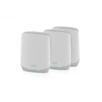 NETGEAR Orbi RBK763S Triju dažnių juostų (2.4 GHz / 5 GHz / 5 GHz) Wi-Fi 6 (802.11ax) tinklo sistema, balta, 3 vnt. - RBK763S-100EUS