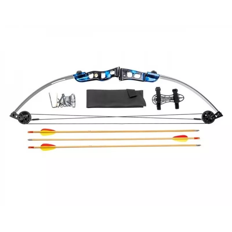 Lankas sudėtinis POE LANG Firestar 25 lbs, aliuminio/anglies pluošto konstrukcija, 740 mm ilgio, 3 strėlės ir strėlių lentyna
