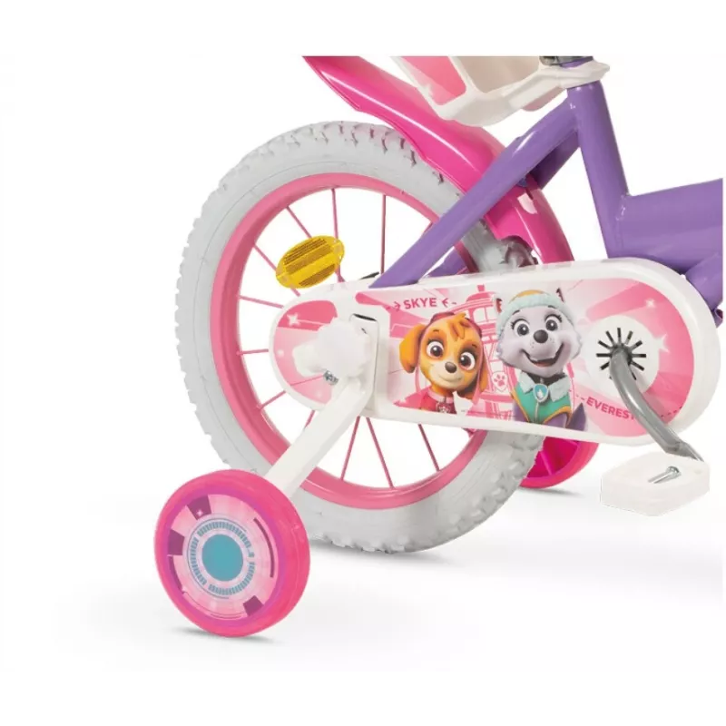 Vaikiškas dviratis 14 inch Paw Patrol Violetinis 1480 Mergaitėms TOIMSA
