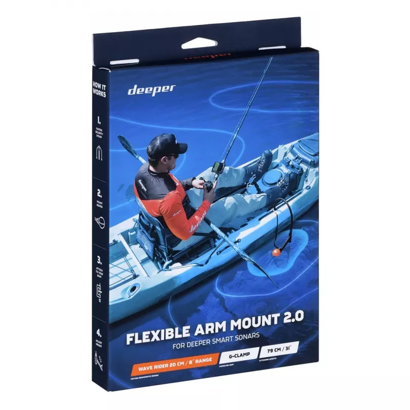 Deeper Flex Arm 2.0 Active Holder Radar Black