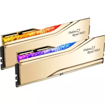 DIMM 32 GB DDR5-6000 (2x 16 GB) Dual-Kit, Arbeitsspeicher gold, F5-6000J2836G16GX2-TR5NG, Trident Z5 Royal Neo, AMD EXPO