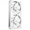 NZXT F280X RF-U28PN-W1 RGB 280 mm kompiuterio korpuso ventiliatorius, 140 mm, 2400 aps./min., 41 dB, baltos spalvos