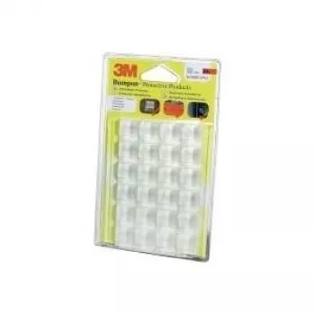 Lipnios kvadratinės įrangos kojelės 3M SJ 5323 MPCB, skaidrios, Ø 20,6 mm × A 7,6 mm, pakuotė 24 vnt.